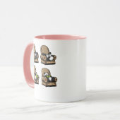 Funny Panda Beer Book Reading Animal Mok (Voorkant links)