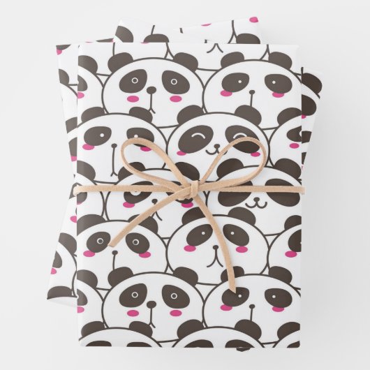 Funny Panda Beer Doodle Inpakpapier Vel (In situ)