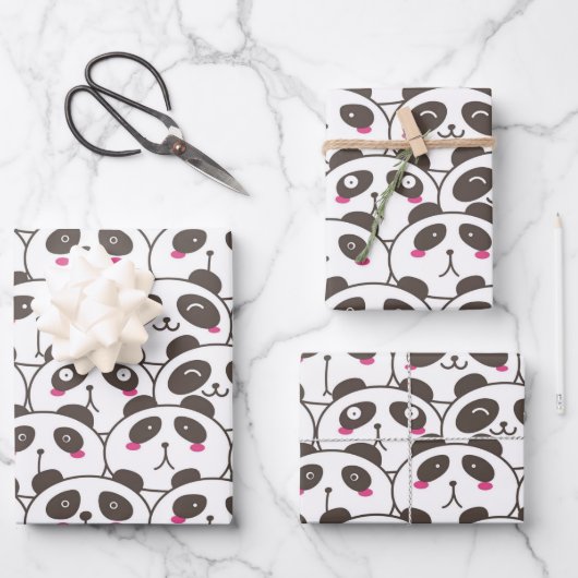 Funny Panda Beer Doodle Inpakpapier Vel (Voorkant)