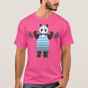 Funny Panda Beer Lift Weight Panda T-shirt