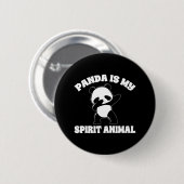 Funny Panda Beer Panda is mijn Spirit Animal Boys Ronde Button 5,7 Cm (Voorkant /achterkant)