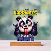 Funny panda beer sarcasme woord kunst acryl bord (Neutraal)