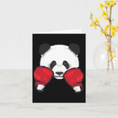 Funny Panda Boxing Cool Dierenvriend Handschoenen Kaart (Gele Bloem)