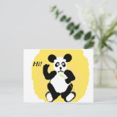 Funny Panda Briefkaart (Staand voorkant)