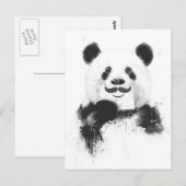 Funny panda briefkaart (Voorkant / Achterkant)