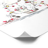 Funny Panda Christmas Graphics Animal Lights Lover Poster (Hoek)