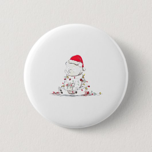 Funny Panda Christmas Graphics Animal Lights Lover Ronde Button 5,7 Cm (Voorkant)