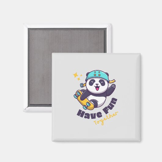 Funny Panda Cute for Animals Lover Magneet (Voorkant / Achterkant)