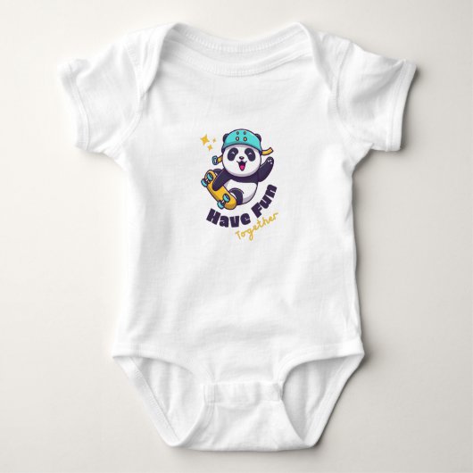Funny Panda Cute for Animals Lover Romper (Voorkant)