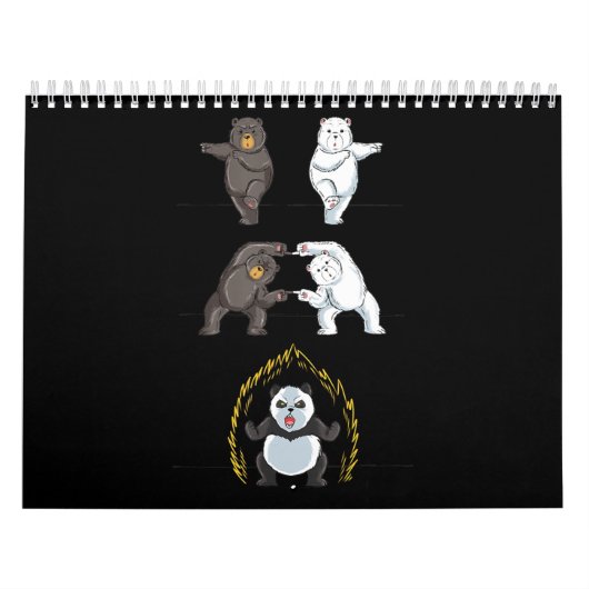 Funny Panda Cute Polar Beer Dierenvriend Kalender (Hoes)