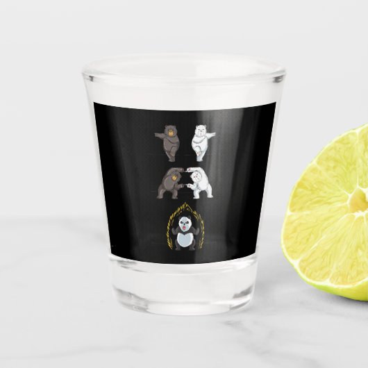 Funny Panda Cute Polar Beer Dierenvriend Shot Glas (Voorkant)