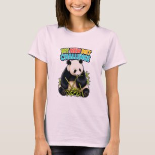 Funny Panda Dieet Challenge Dames T-Shirt