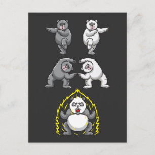 Funny Panda Fusion Polar Transformation Beer Briefkaart