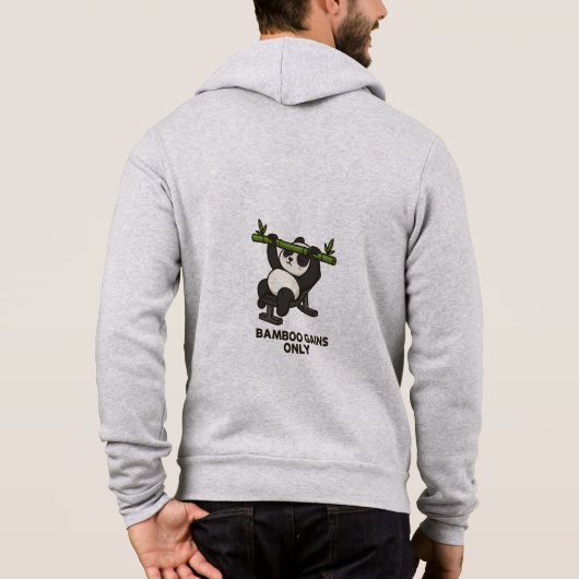 Funny Panda Gym Hoodie – Bamboo Gyms Only Fitness (Achterkant)