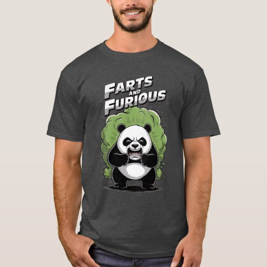 Funny Panda having hard time to Fart on a T-shirt (Voorkant)