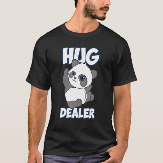 Funny Panda Hugs Hug Dealer Panda T-shirt (Voorkant)