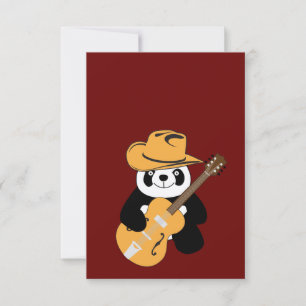 Funny panda met gitaar