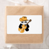 Funny panda met gitaar etiket (Insitu)