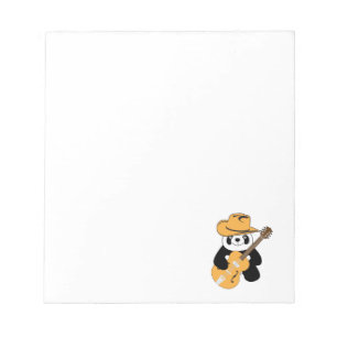Funny panda met gitaar notitieblok