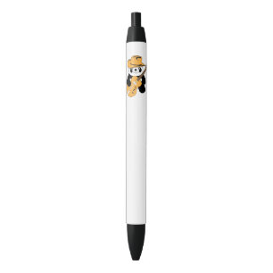 Funny panda met gitaar zwarte inkt pen