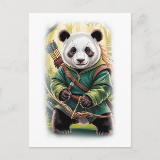 Funny Panda Movie Design on a White Feestdagenkaart (Voorkant)