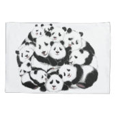 Funny Panda Pillow Hoesje Kussensloop (Achterkant)