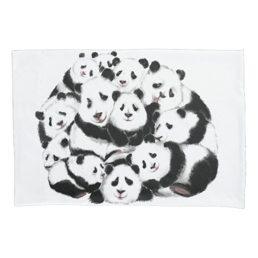 Funny Panda Pillow Hoesje Kussensloop (Voorkant)