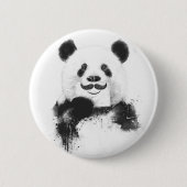 Funny panda ronde button 5,7 cm (Voorkant)