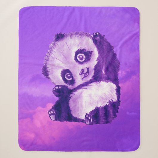 Funny Panda Sherpa Deken (Voorkant)