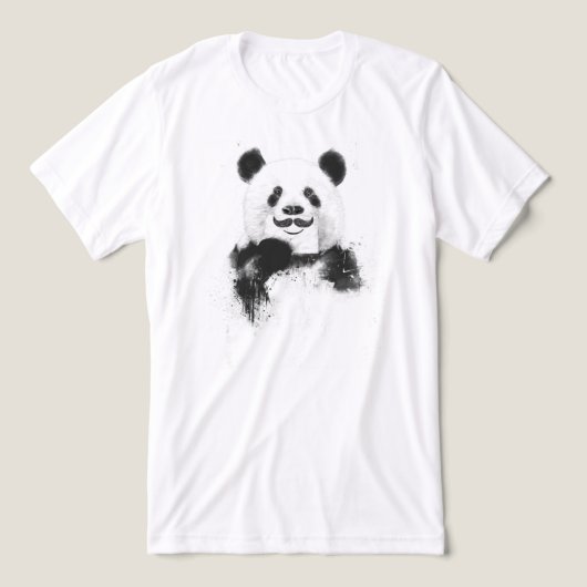 Funny panda Tri-Blend shirt (Design voorkant)