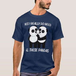 Funny Panda voor mannen Chinese reuzenpapandas voo T-shirt