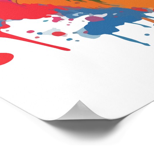 Funny Panda waterverf lichte kunst Poster (Hoek)