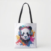 Funny Panda waterverf lichte tekening Tote Bag (Voorkant)