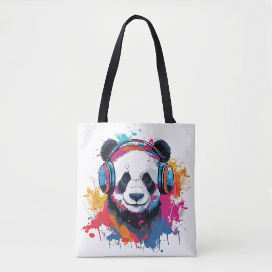 Funny Panda waterverf lichte tekening Tote Bag (Voorkant)