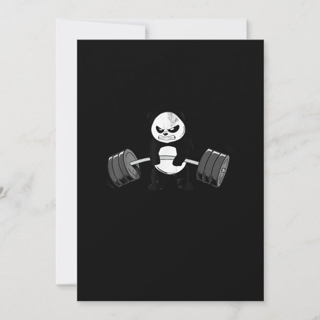 Funny Panda Workout Kitten Gym Deadlift kracht (Voorkant)