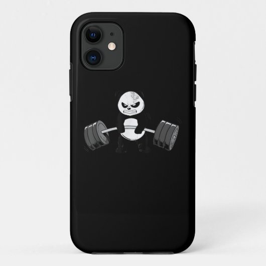 Funny Panda Workout Kitten Gym Deadlift kracht Case-Mate iPhone Case (Achterkant)