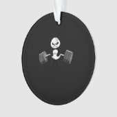 Funny Panda Workout Kitten Gym Deadlift kracht Ornament (voorkant)