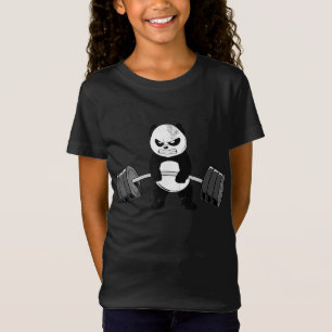 Funny Panda Workout Kitten Gym Deadlift kracht T-shirt
