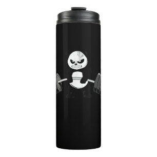 Funny Panda Workout Kitten Gym Deadlift kracht Thermosbeker