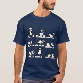Funny Panda Yoga voor Mannen Pilates geeft haar T-shirt (Voorkant)