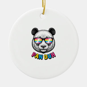 Funny Panda Zonnebril Vintage Graveer Shirt Des Keramisch Ornament