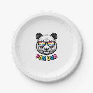 Funny Panda Zonnebril Vintage Graveer Shirt Des Papieren Bordje