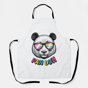 Funny Panda Zonnebril Vintage Graveer Shirt Des Schort