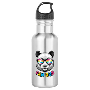 Funny Panda Zonnebril Vintage Graveer Shirt Des Waterfles