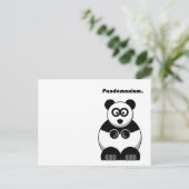Funny Pandamonium Panda Busy Pun Cartoon Briefkaart (Staand voorkant)