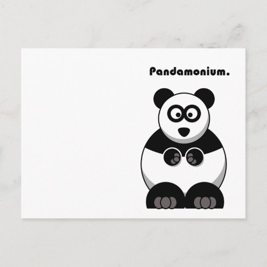 Funny Pandamonium Panda Busy Pun Cartoon Briefkaart (Voorkant)