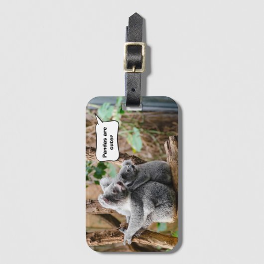 Funny Pandas of Koalas - Welke zijn knuffels? Bagagelabel (Voorkant (verticaal))