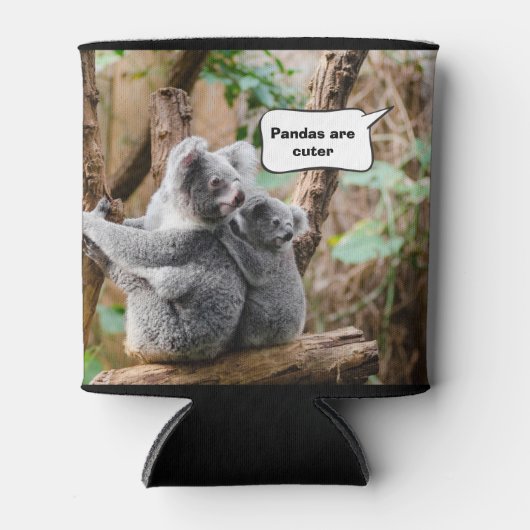 Funny Pandas of Koalas - Welke zijn knuffels? Blikjeskoeler (Voorkant)
