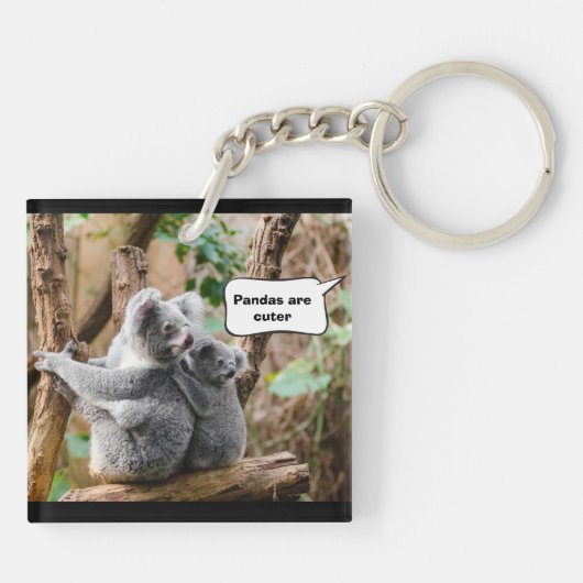 Funny Pandas of Koalas - Welke zijn knuffels? Sleutelhanger (Achterkant)