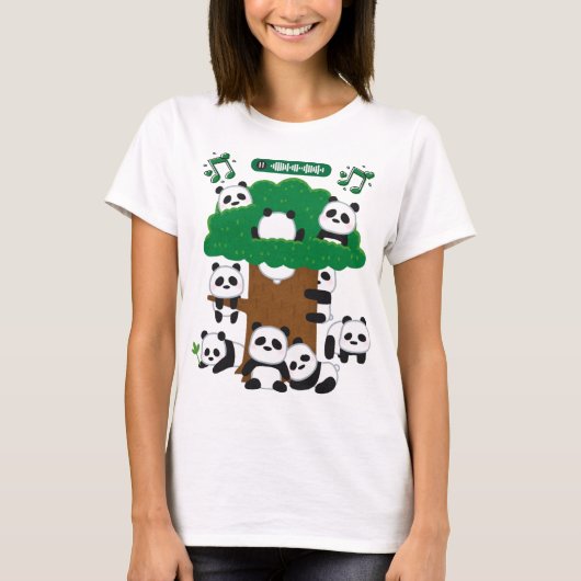 Funny pandas t-shirt (Voorkant)